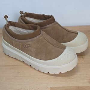 UGG Tan Suede Slip-On Platform Clogs Size 12 Men Used